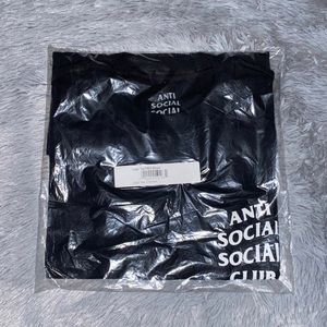 Anti social social club black logo tee